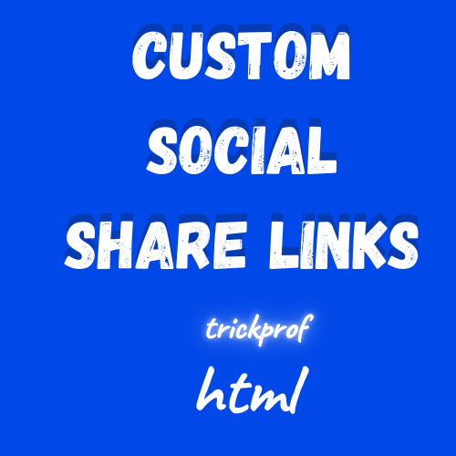 Custom Social Share Links